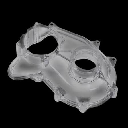 SLA printed clear resin gearbox cover
