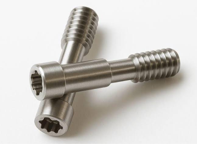 Precision turned titanium fasteners